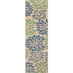 Zinnia Modern Floral Textured Weave Indoor/Outdoor Area Rug