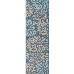 Zinnia Modern Floral Textured Weave Indoor/Outdoor Area Rug