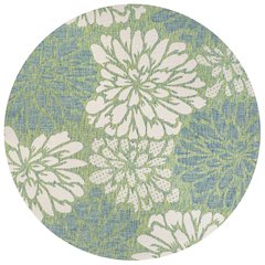 Zinnia Modern Floral Textured Weave Indoor/Outdoor Area Rug