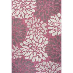 Zinnia Modern Floral Textured Weave Indoor/Outdoor Area Rug