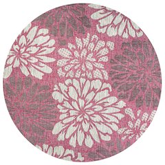 Zinnia Modern Floral Textured Weave Indoor/Outdoor Area Rug