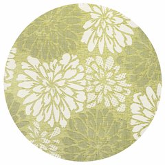 Zinnia Modern Floral Textured Weave Indoor/Outdoor Area Rug