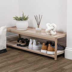 Industrial 6-Pair 2-Tier Iron Shoe Rack
