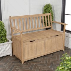 Sophie Traditional Farmhouse Lift-Top Acacia Wood Storage & Entry Bench