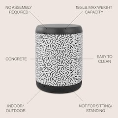 Indi Modern Bohemian Geometric Drum Garden Stool