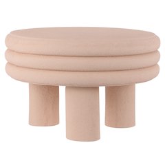 Rashida 13.5" Modern Round Polyresin Indoor Outdoor Accent Coffee Table