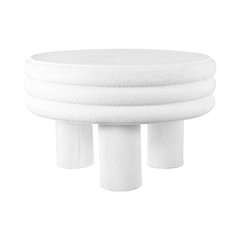 Rashida 13.5" Modern Round Polyresin Indoor Outdoor Accent Coffee Table