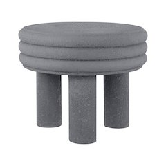 Rashida 18" Modern Round Polyresin Indoor Outdoor Accent Coffee Table