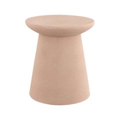Hollie 18" Minimalist Pink Frosted Polyresin Indoor/Outdoor Accent Table
