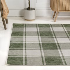 Sabine Traditional Farmhouse Bold Gingham Indoor/Outdoor Area Rug