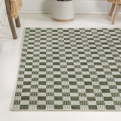 Aimee Traditional Cottage Checkerboard Indoor/Outdoor Area Rug