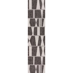 Two-Tone Black/Cream 2 ft. x 8 ft. Indoor/Outdoor Runner Rug