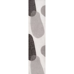 Geometric Organic Shapes Cream/Black 2 ft. x 8 ft. Indoor/Outdoor Runner Rug