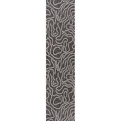 Organic Shapes Black/Cream 2 ft. x 8 ft. Indoor/Outdoor Runner Rug