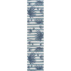 and Palm Leaf Navy/Cream 2 ft. x 8 ft. Indoor/Outdoor Runner Rug