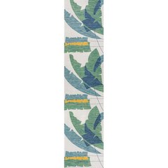 Palm Leaf Green/Cream 2 ft. x 8 ft. Indoor/Outdoor Runner Rug