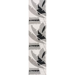 Palm Leaf Gray/Cream 2 ft. x 8 ft. Indoor/Outdoor Runner Rug