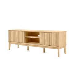Gennaro Farmhouse 3-Storage Sliding Door Tv Stand Fits Tvs With Cable Management