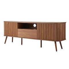 Damien Farmhouse Curved Tv Stand