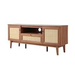 Finley Farmhouse Caned Tv Stand