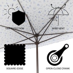 Sidney 9 ft. Half Patio Umbrella with Crank