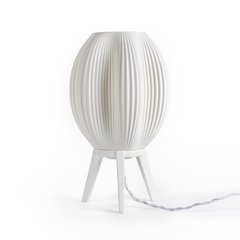 Plant-Based Pla 3D Printed Dimmable Led Table Lamp, White