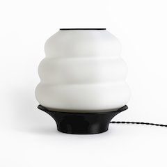 Plant-Based Pla 3D Printed Dimmable Led Table Lamp, White/Black