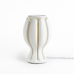 Coastal Plant-Based Pla 3D Printed Dimmable Led Table Lamp, White