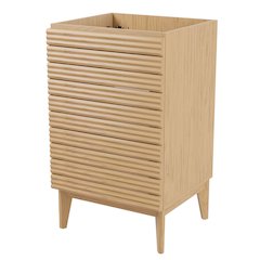 Calandre 20 in. W x 18 in. D x 33 in. H Thin Linear Slat Wood Farmhouse 2-Shelf
