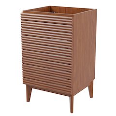 Calandre 20 in. W x 18 in. D x 33 in. H Thin Linear Slat Wood Farmhouse 2-Shelf