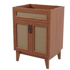 Javer 24 in. W x 18 in. D x 33 in. H Bohemian Rattan Freestanding 2-Shelf Bath