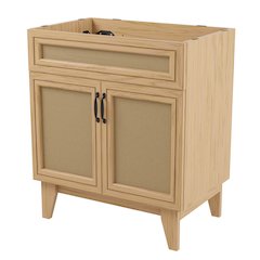Javer 30 in. W x 18 in. D x 33 in. H Bohemian Rattan Freestanding 2-Shelf Bath