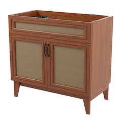 Javer 36 in. W x 18 in. D x 33 in. H Bohemian Rattan Freestanding 2-Shelf Bath