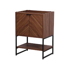 Juhl 23.5 in. W x 18 in. D x 33 in. H Chevron-Front 2-Shelf Freestanding