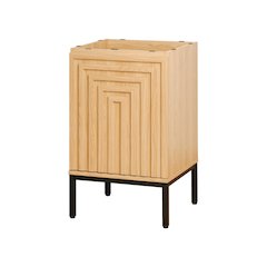 Transitional 2-Shelf Bath Vanity Cabinet Only (Sink Basin Not Included), Oak