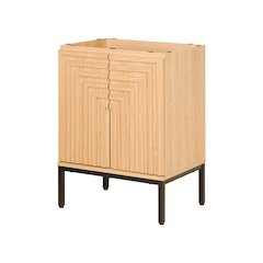 Rowan 24 in. W x 18 in. D x 33 in. H Geometric 2-Shelf Soft-Close Bathroom