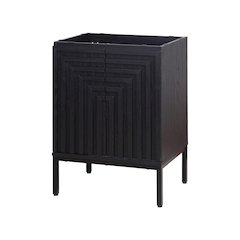 Rowan 24 in. W x 18 in. D x 33 in. H Geometric 2-Shelf Soft-Close Bathroom