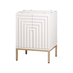 Rowan 24 in. W x 18 in. D x 33 in. H Geometric 2-Shelf Soft-Close Bathroom
