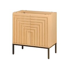 Rowan 30 in. W x 18 in. D x 33 in. H Geometric 2-Shelf Soft-Close Bathroom