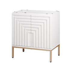 Transitional 2-Shelf Bath Vanity Cabinet Only (Sink Basin Not Included)
