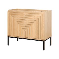 Rowan 36 in. W x 18 in. D x 33 in. H Geometric 2-Shelf Soft-Close Bathroom
