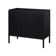 Rowan 36 in. W x 18 in. D x 33 in. H Geometric 2-Shelf Soft-Close Bathroom