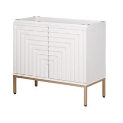 Transitional 2-Shelf Bath Vanity Cabinet Only (Sink Basin Not Included)