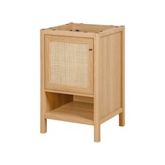 Jasper 20 in. W x 18 in. D x 33 in. H Rattan Coastal 2-Shelf Freestanding