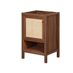 2-Shelf Bath Vanity Cabinet Only (Sink Basin Not Included), Walnut