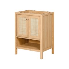 Jasper 24 in. W x 18 in. D x 33 in. H Rattan Coastal 2-Shelf Freestanding