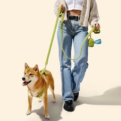 Teddy  Bouclé Adjustable H Harness and Leash Walk Set with Poop Bag Pouch