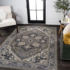 Cirali Ornate Large Medallion Machine-Washable Area Rug