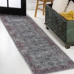 Victoria Ornate Persian All-Over Machine-Washable Runner Rug