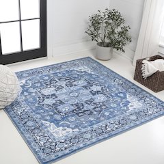 Maris Ornate Medallion Machine-Washable Area Rug